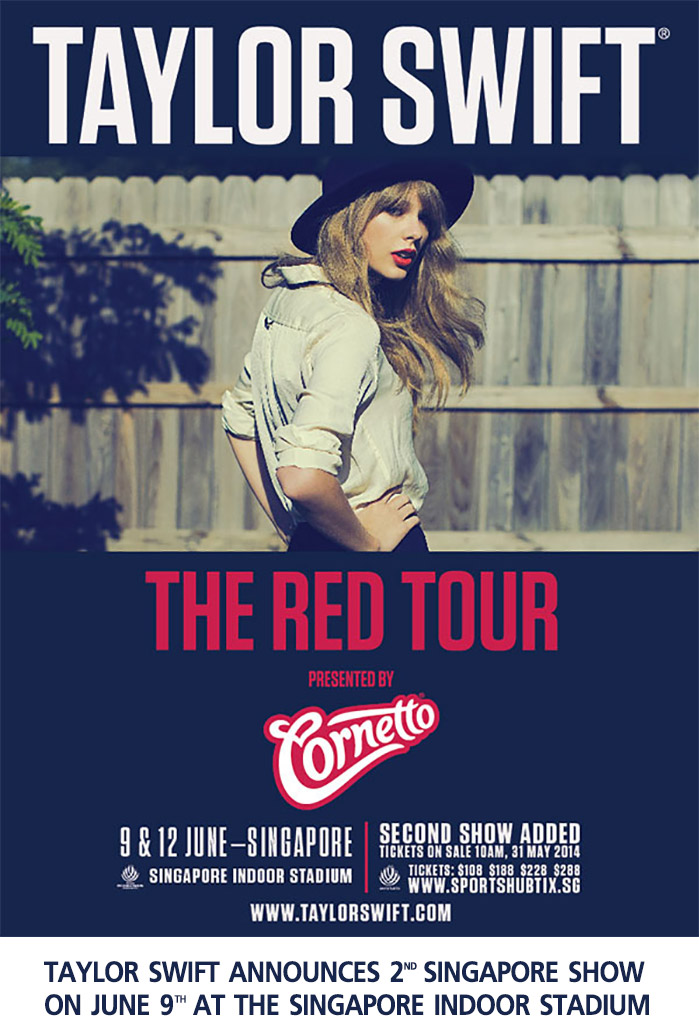 TAYLOR SWIFT THE RED TOUR PRESENTED BY (Singapore)