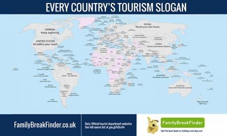 โปรโมทการท่องเที่ยวแบบสุดเก๋ ด้วยวิธีใส่ 'สโลแกนการท่องเที่ยว' บนแผนที่โลก