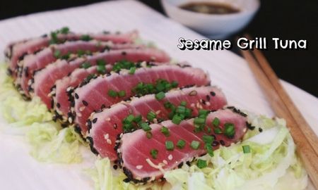 สอนทำ Sesame Grill Tuna ทูน่าย่างงา อร่อยและได้ประโยชน์จากเนื้อปลา
