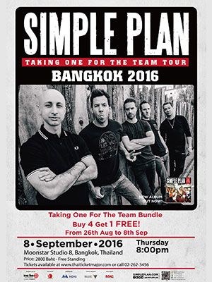 SIMPLE PLAN TAKING ONE FOR THE TEAM TOUR BANGKOK 2016