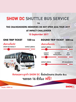 Shuttle Bus Service for Chainsmokers