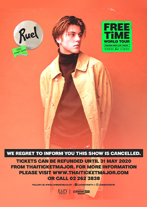 RUEL Free Time World Tour Live in Bangkok 2020[ยกเลิกการเเสดง]