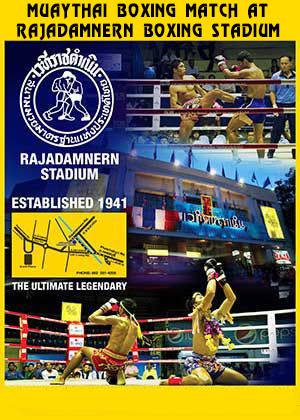 Muay Thai (Boxing) Match at Rajadamnern Boxing Stadium