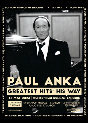 PAUL ANKA Greatest Hits: His Way Asia Tour 2023