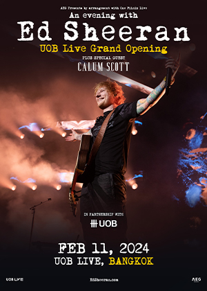 An evening with Ed Sheeran brought to you by AEG Presents and UOB