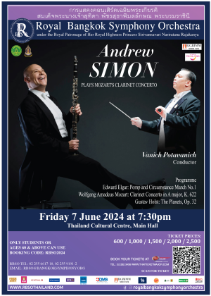 RBSO 2024 : Andrew Simon plays Mozart 's Clarinet Concerto