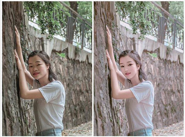 ขุ่นพระ! ภาพ Before & After หลังแต่งรูปด้วย App ของสาวชาวจีน อย่างกับคนละคน