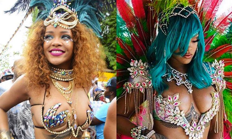 Rihanna ในงาน Crop Over Festival 2017 เทียบสัดส่วนกับปี 2015 อึ๋มขึ้นเป็นกอง!