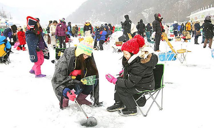 ห้ามพลาด! ตกปลาน้ำแข็ง เกาหลี เทศกาลฤดูหนาว 1 ปีมีเพียงครั้ง!