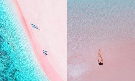 Pink Beach ชายหาดสีชมพู บนเกาะโคโมโด ประเทศอินโดนีเซีย