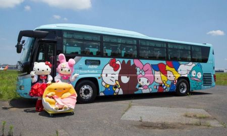 Sanrio Puroland Bus ฮัลโหลคิตตี้ ชวนเพื่อนซี้มารับคุณถึงสนามบินนาริตะ