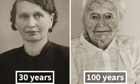 เห็นแล้วปลง! 13 ภาพเปรียบเทียบระหว่างตอนอายุน้อยและแก่เป็น 100 ปี