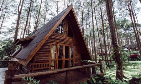 ที่พัก "สวนป่าดอยบ่อหลวง" บ้านไม้ดีไซน์น่ารัก ท่ามกลางป่าสน